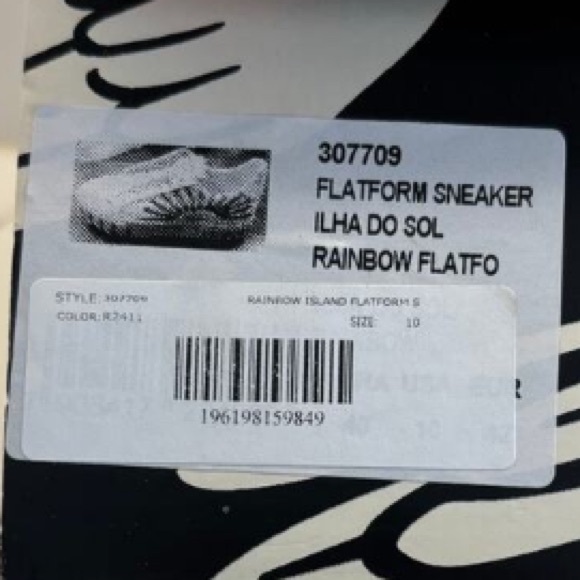 NEW FARM Rio Rainbow Island Platform Sneaker Tennis Shoe Natural Weave Sun EU 42 - Picture 13 of 13